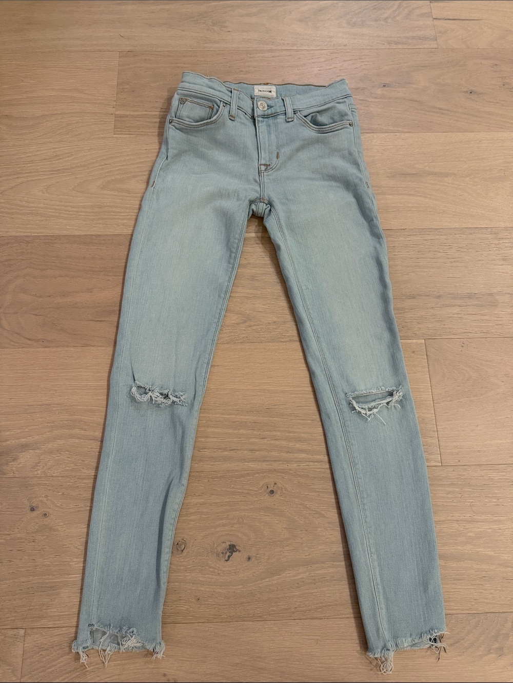 Hudson Light Blue Distressed Women's Skinny Jeans Size 25